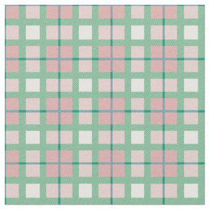 Sage grönt och rosa tartan cell mönster skotsk tyg
