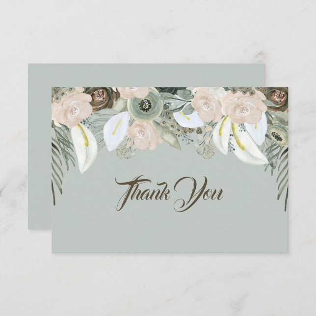 Sage Grönt och Vanilla Cream Tack (Fram/baksida)