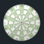 Sage Grönt och vit Darttavla<br><div class="desc">Sage Grönt and White Dart Board</div>