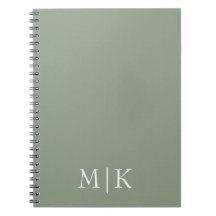 Sage Grönt och vit | Modern monogram
