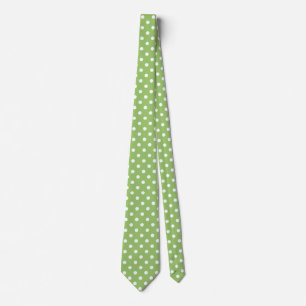 Sage Grönt och vit polka dots nacke Slips