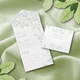 Sage grönt och vita konsthantblommor bröllop alla