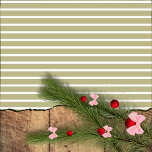 Sage-Grönt och vitt Vågrät med stripe Presentpapper<br><div class="desc">Sage Grönt och vitt Vågrät,  radbyte Pappert</div>