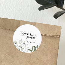 Sage Grönt och White Blommigt Kärlek är Sweet Bröl