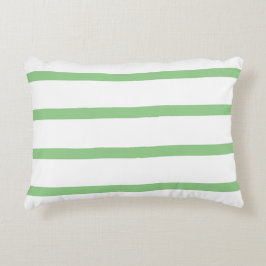 Sage Grönt och White Minimal Rand Office Prydnadskudde