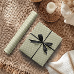 Sage Grönt och White Thin Vågrät Stripe Presentpapper<br><div class="desc">Sage Grönt och Vit tunn Vågrät Streckad radbyte Papper</div>