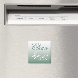Sage Grönt Ombre Dishwasher Clean/Dirty Magnet