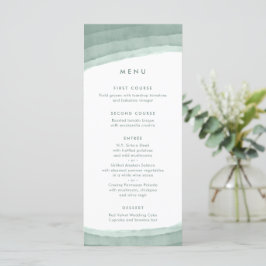 Sage Grönt Ombre | Minimalistisk Boho Bröllop Meny
