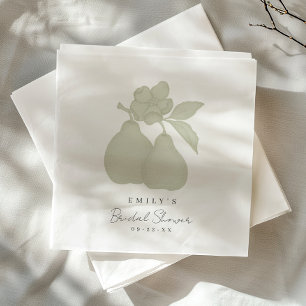 Sage Grönt Perfekt Pear Möhippa Napkin Pappersservett