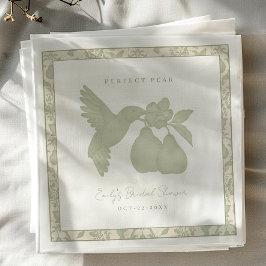 Sage Grönt Perfekt Pear Möhippa Napkins Pappersservett