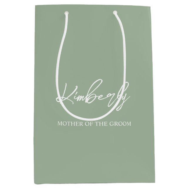 Sage Grönt Personlig Bröllopsfest Namn (Framsidan)