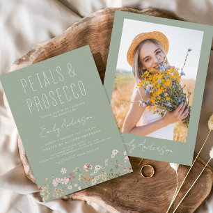 Sage Grönt Petals & Prosecco Wildblomfoto