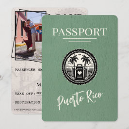 Sage Grönt Puerto Rico Passport Spara Datumet