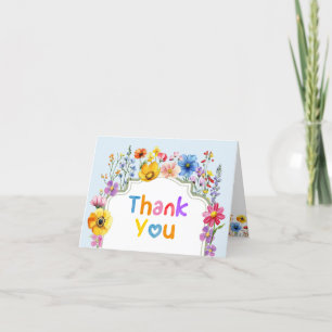 Sage Grönt Rainbow Wildblomma Baby i Bloom Tack Kort
