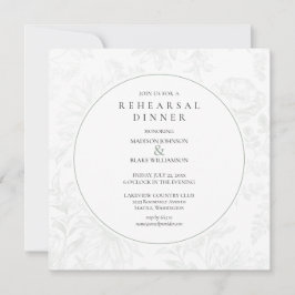 Sage Grönt Rehearsal Dinner för botaniska Blommigt