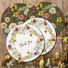 Sage grönt Rustic wildblomma Gåvor Etiketter