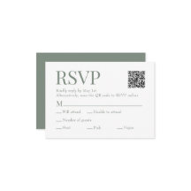 Sage Grönt Scan Qr Code Meal Choal Bröllop