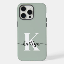 Sage Grönt Script Monogram