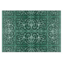 Sage grönt scrollwork mönster