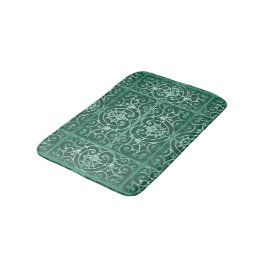 Sage grönt scrollwork mönster badrumsmatta