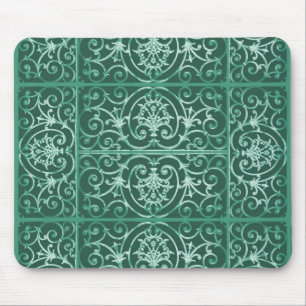 Sage grönt scrollwork mönster musmatta