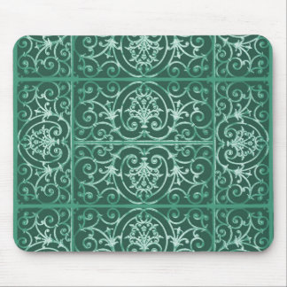 Sage grönt scrollwork mönster musmatta