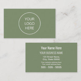 Sage Grönt Simple Modern Add Your Logotyp Visitkort
