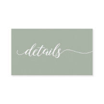 Sage grönt, skript Information om Bröllop webbplat