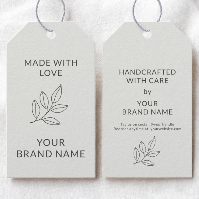 Sage Grönt Small Business Branding Märkres Presentetikett (Skapare uppladdad)