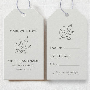 Sage Grönt Small Business Minimalist Pris Märkre Presentetikett
