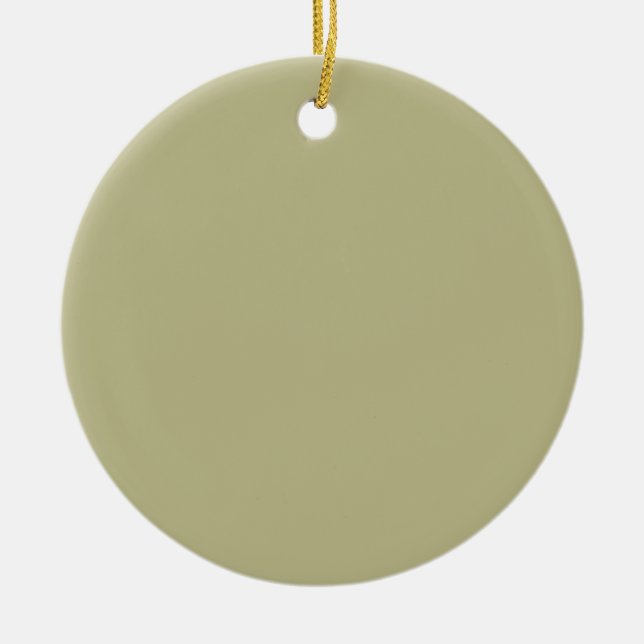 Sage Grönt Solid Färg | Klassisk | ELEGANT Julgransprydnad Keramik (Framsidan)