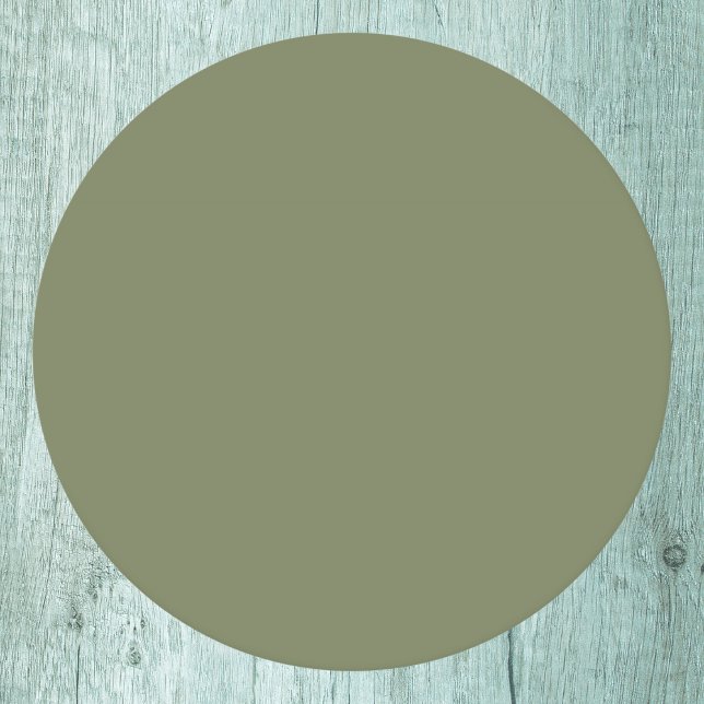Sage Grönt Solid Färg Underlägg Papper Rund (Skapare uppladdad)
