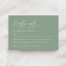 Sage Grönt Solros Bröllop Menu