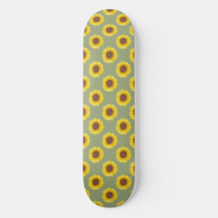 Sage Grönt Solros Mini Skateboard Bräda 18,5 Cm