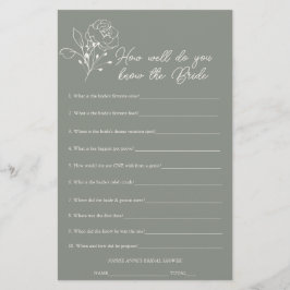 Sage-Grönt som känner till Möhippans spel