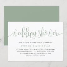 Sage Grönt Söt Calligraphy Möhippa