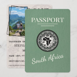 Sage Grönt South Afrika Passport Spara Datumet