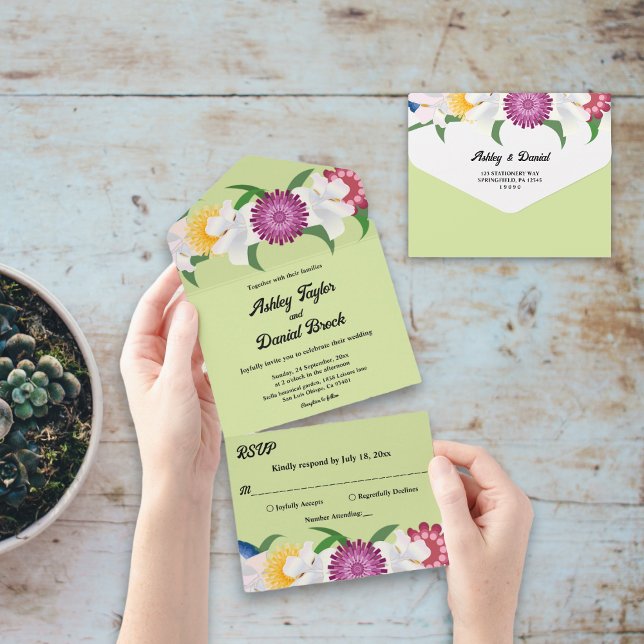 Sage Grönt | Summer Boho | ELEGANT BLOMMIGT BRÖLLO (Skapare uppladdad)