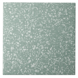 Sage Grönt Terrazzo Modern Minimal Stone Mönster Kakelplatta