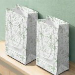 Sage Grönt Toile Classic Vintage Blommigt Bröllop<br><div class="desc">Sage Grönt Toile Classic Vintage Blommigt Bröllop Gift Bags</div>