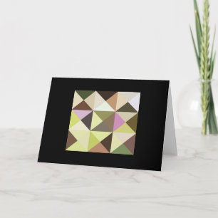 Sage Grönt Tones Quilt Square Geometric Note Card Kort