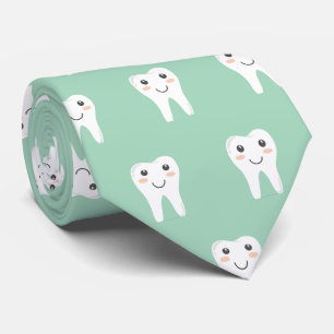 Sage Grönt Tooth Teeth Dentist Dental Slipsar