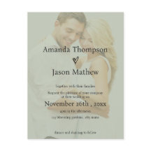 Sage Grönt Translucent Overlay Wedding-inbjudan