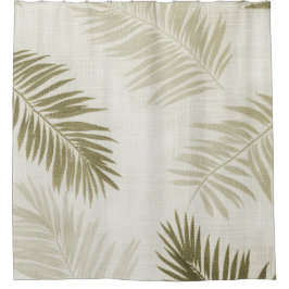 Sage Grönt Tropical Bohemian Shower Curtain