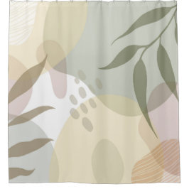 Sage Grönt Tropical Bohemian Shower Curtain