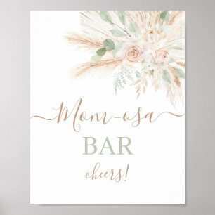 Sage Grönt Tropical Mimosa Pub-tecken Poster