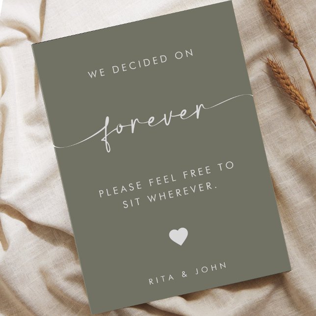 Sage-Grönt Välj ett säte, inte ett Bröllop-sidteck Poster (Skapare uppladdad)