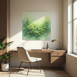 Sage Grönt Veil Moss Abstrakt - Organiskt Modern