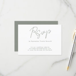 Sage grönt vit anpassningsbar Webbplats QR CODE BA OSA Kort