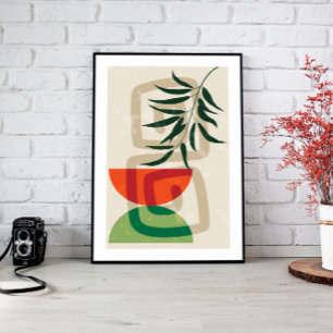 Sage Grönt Wall Art, Boho Ligcape Art Canvastryck